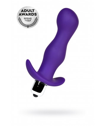 Анальная пробка с вибрацией A-Toys фиолетовая 12,9 см