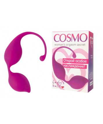 Вагинальные шарики Cosmo фиолетовые 11 см