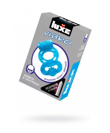 Виброкольцо Дьявол в доспехах + презерватив Luxe Vibro 1 шт