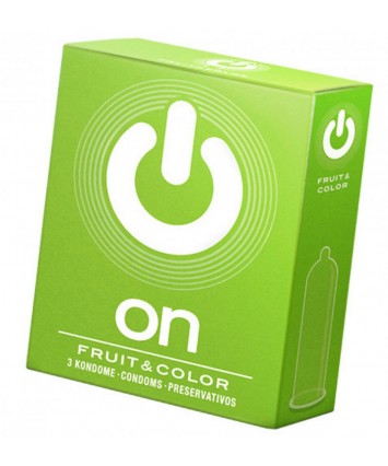 Презервативы ''ON)'' Fruit & Color цветные/ароматизированные №3