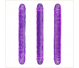 Фаллоимитатор двухсторонний фиолетовый 38 см
