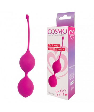 Вагинальные шарики Cosmo розовые 17 см