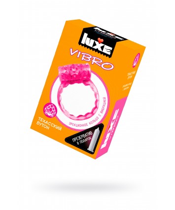 Виброкольцо Техасский Бутон + презерватив Luxe Vibro 1 шт