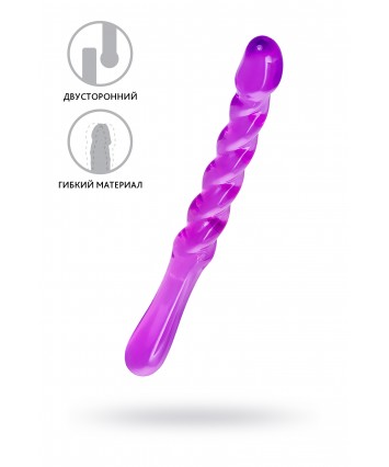 Двусторонний фаллоимитатор A-Toys Tanza фиолетовый 27,5 см