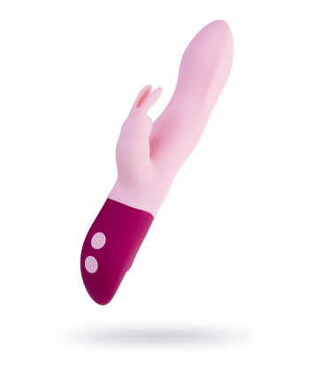 Нереалистичный вибратор Hello Rabbit розовый 24,5 см