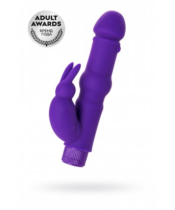 Вибратор с клиторальным стимулятором A-toys фиолетовый 18 см