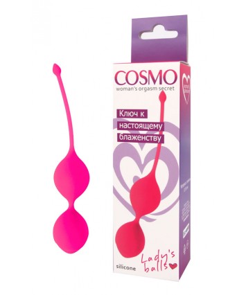 Вагинальные шарики Cosmo розовые 20 см