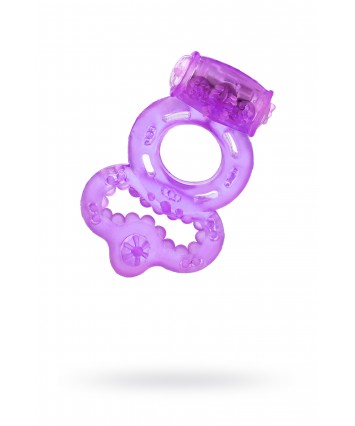 Виброкольцо фиолетовое с бантиком