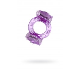 Кольцо эрекционное с двойной вибрацией фиолетовое