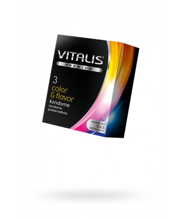 Презервативы ''VITALIS'' PREMIUM color & flavor №3