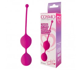 Вагинальные шарики Cosmo розовые 16 см