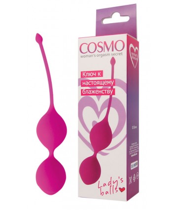 Вагинальные шарики Cosmo фиолетовые 20 см