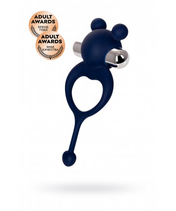 Виброкольцо с хвостиком Jos Mickey силикон синий 12,5 см