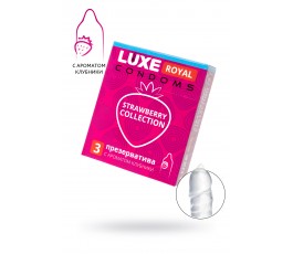 Презервативы Luxe Royal Клубника 3 шт