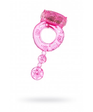 Виброкольцо с хвостиком розовое