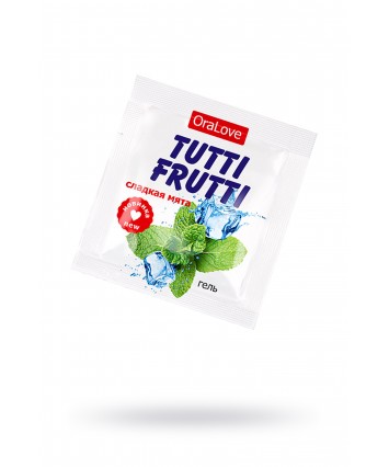 Съедобная гель-смазка Tutti-Frutti сладкая мята 4г 