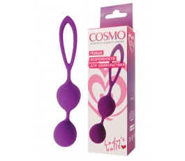 Вагинальные шарики Cosmo фиолетовые 17 см