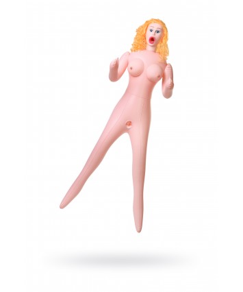 Кукла надувная Celine с реалистичной головой. Блондинка.Кибер вставка вагина – анус. 3 отверстия.