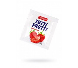 Съедобная гель-смазка Tutti-Frutti со вкусом земляники 4 г